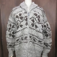 ビンテージ○LONG HOUSE波カウチンセーターsize M○231107k-m ビンテージ○LONG HOUSE波カウチンセーターsize M○231107k-m