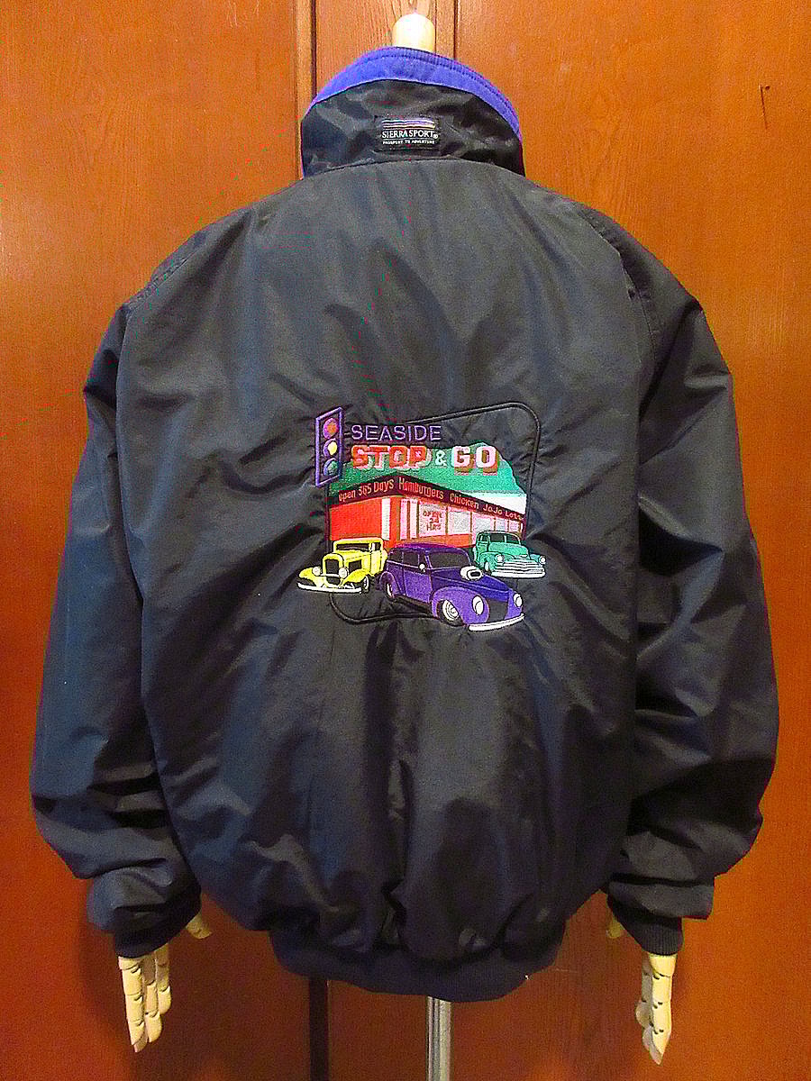 ビンテージ90's○SIERRA SPORT車刺繍裏フリースナイロン ビンテージ90's○SIERRA SPORT車刺繍裏フリースナイロン