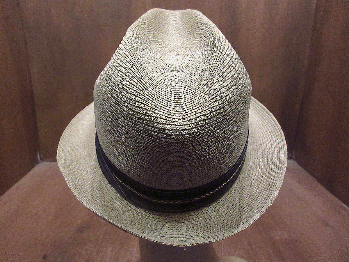 ビンテージ60's○BEAVER BRAND HATSストローハットsize 7 1/8○23 ビンテージ60's○BEAVER BRAND HATSストローハットsize 7 1/8○23