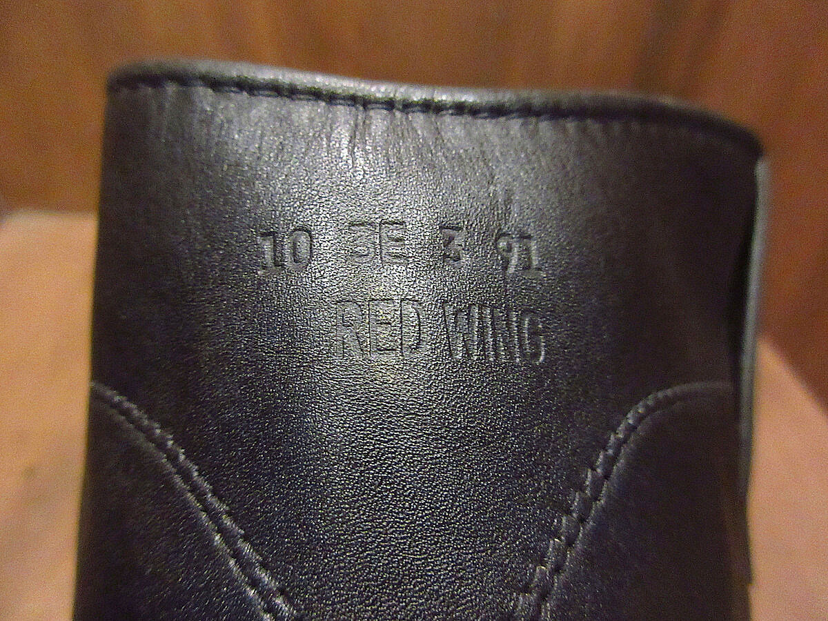 Red Wings ペコスブーツ 黒 プリント羽タグ9 1/2 1996年製 REDWING - レッドウィング8169ペコスブーツ現行羽タグ犬866