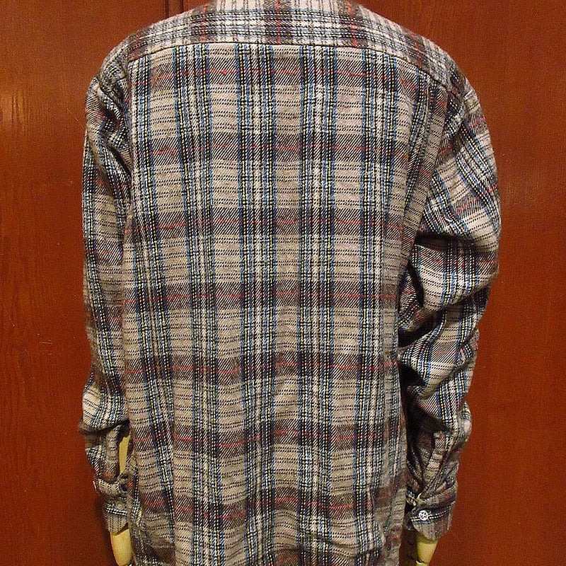 ビンテージ70's○FRUIT OF THE LOOMチェック長袖シャツ○220920m1-m