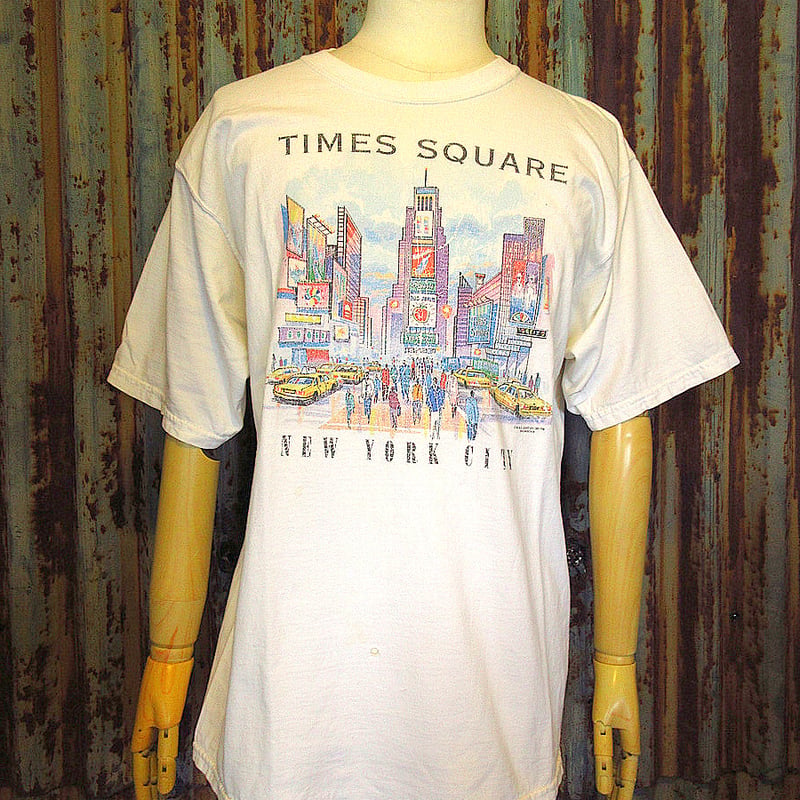 ビンテージ90's00's○TIMES SQUARE NEW YORK CITYプリントTシャ