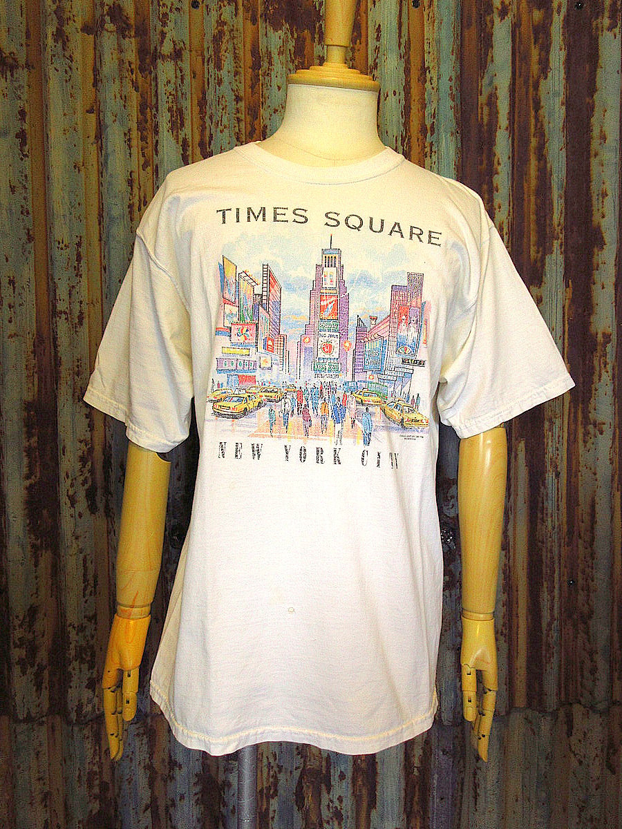 ビンテージ90's00's○TIMES SQUARE NEW YORK CITYプリントTシャ