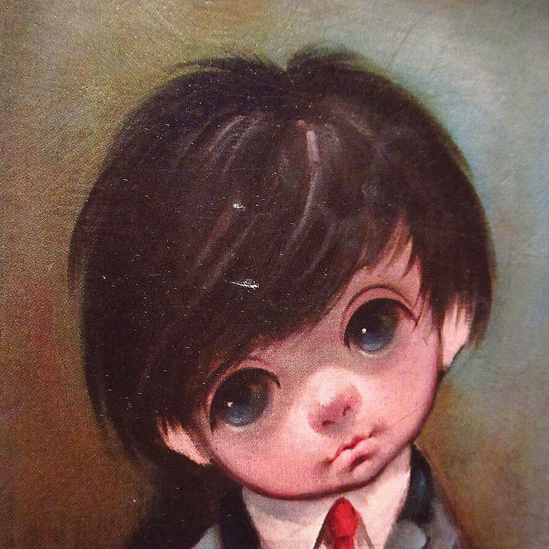 ✨ヴィンテージ✨絵画✨ビッグアイ黒人男の子 ビンテージ70's○ビッグアイアート壁掛け○230522i8-sign絵画少年男