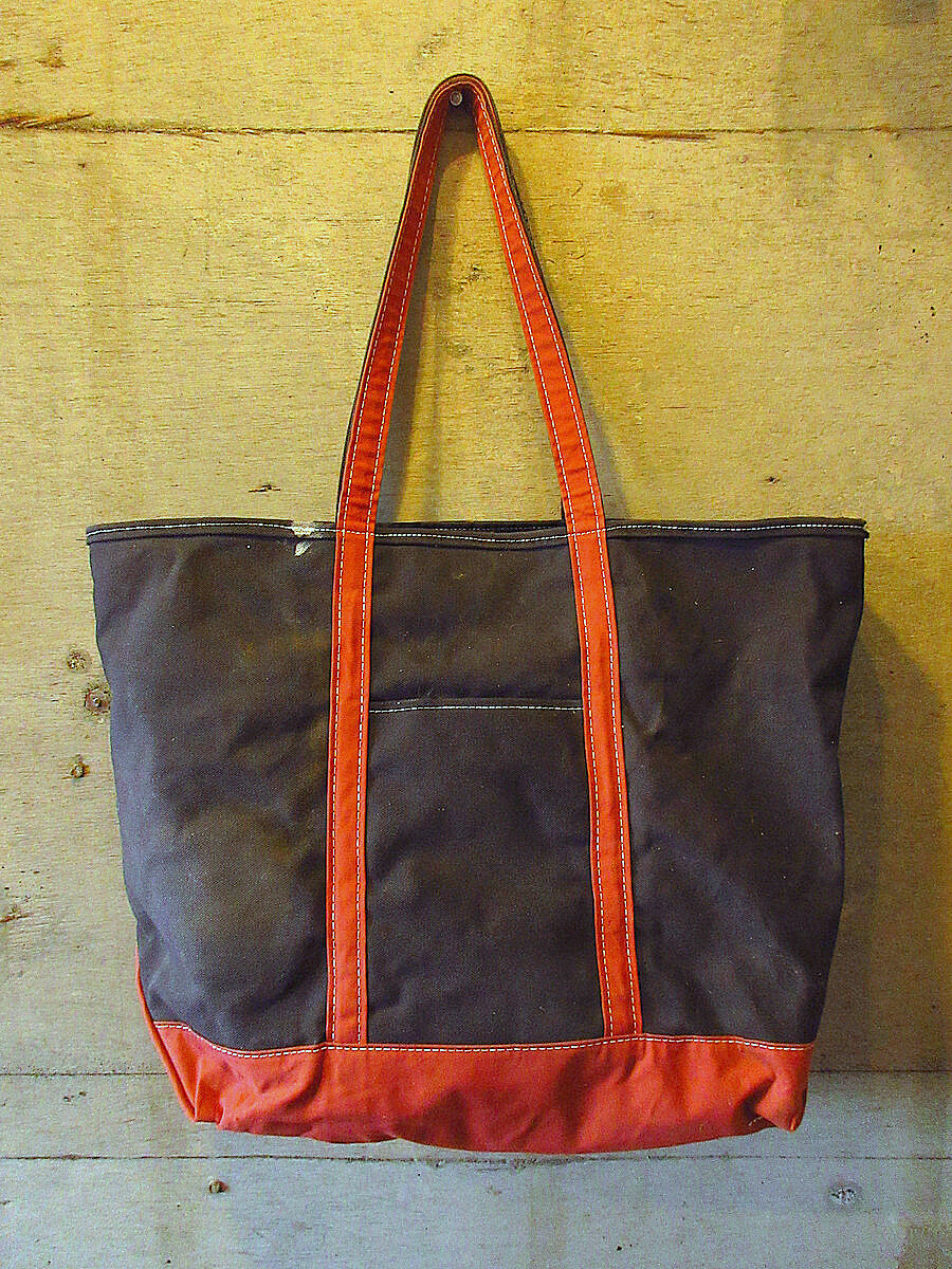 希少 USA製 古着 80's LLBean トートバッグ ロングハンドル 雑貨 古着 80s LL Bean 「Boat and Tote」 ロングハンドル