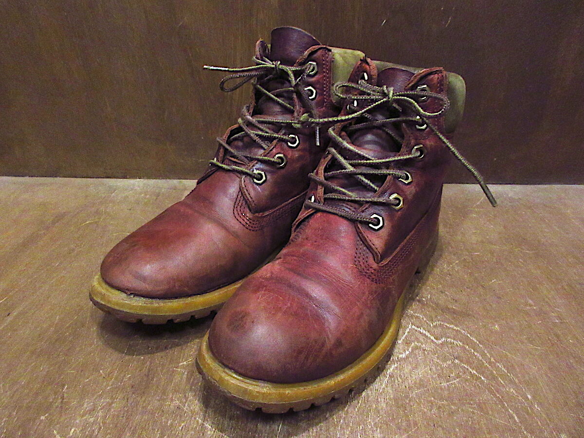 ビンテージ80's90's○Timberland 6インチプレミアムブーツ茶size 8M