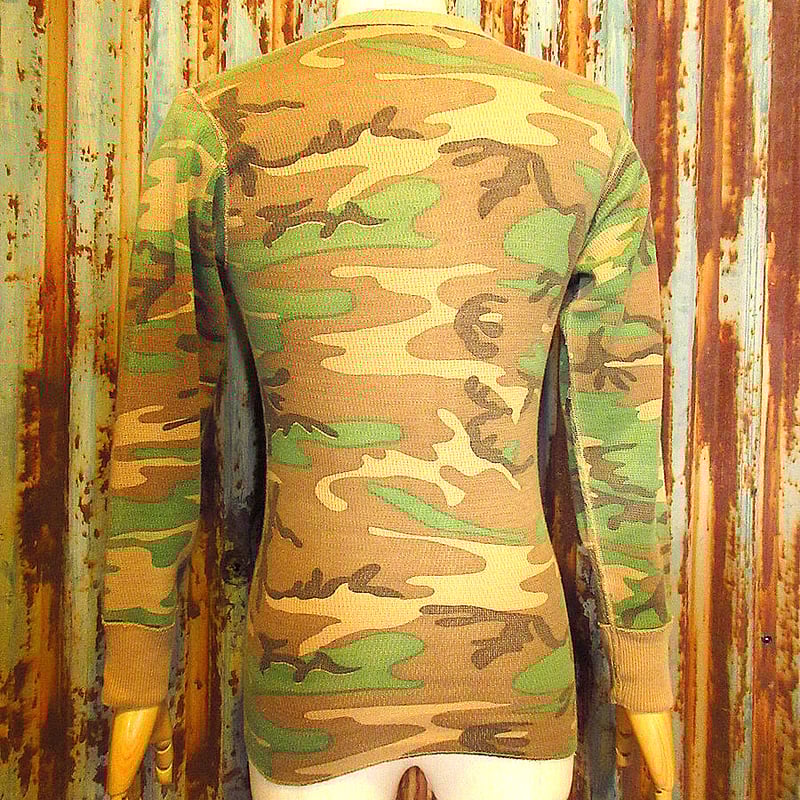 antimid カモ柄 サーマル ビンテージ80's○Field ＆ Streamウッドランドカモサーマル size