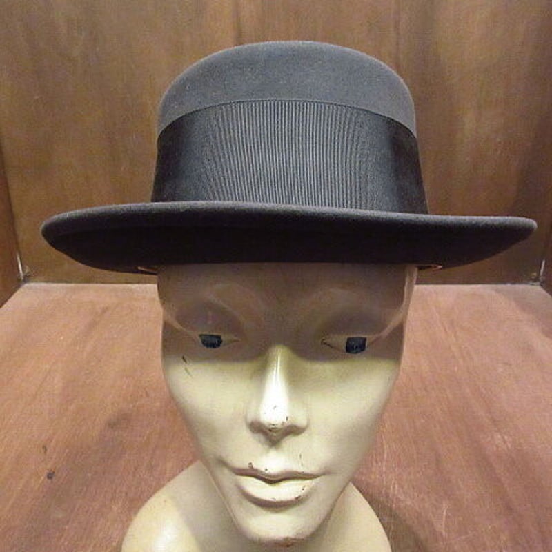 ビンテージ50's○DEADSTOCK TRIMBLEポークパイハットグレー7 1/8