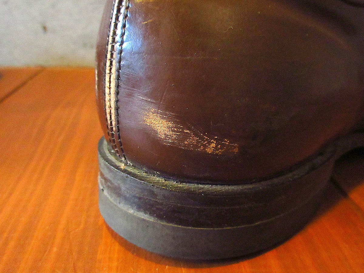 ビンテージ70's○Uチップシューズ茶size 9EE○231127k8-m-dshs-27c