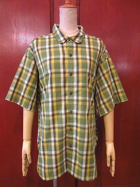 Patagoniaシアサッカーチェック半袖シャツsizeL○200629f3-m-sssh-o