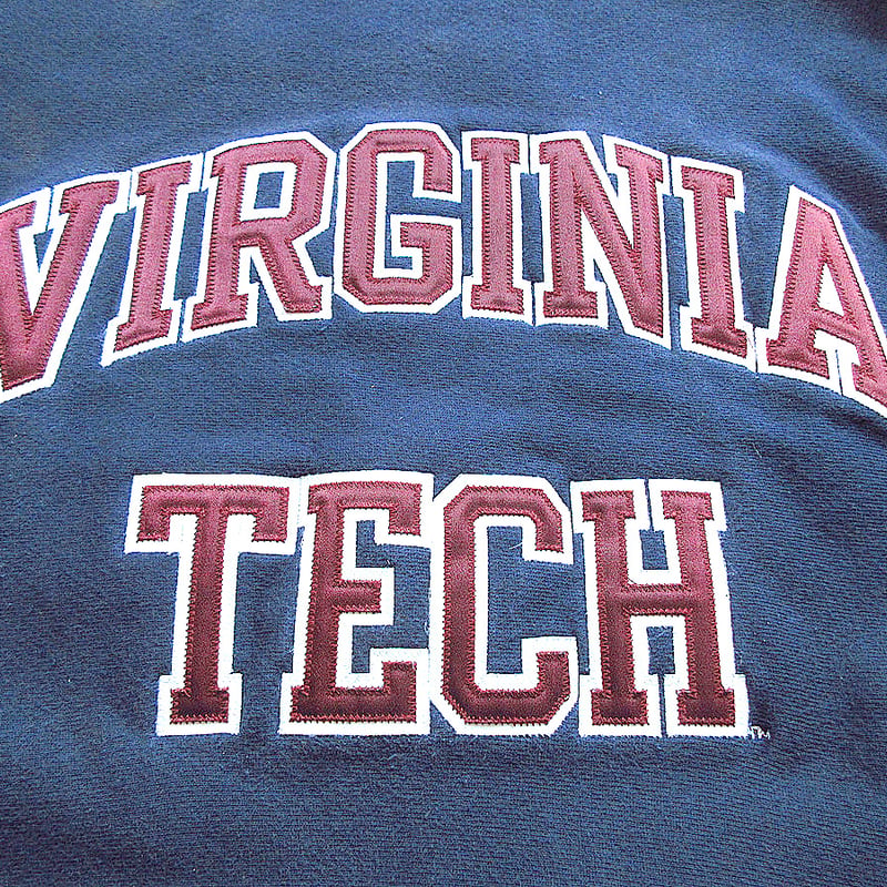ビンテージ90's○Champion VIRGINIA TECHリバースウィーブスウェット紺s