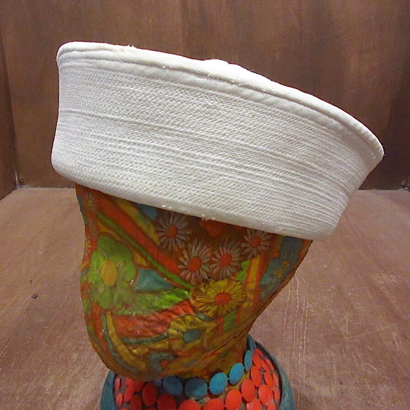 40s 50s USN セーラーハット ステンシル ビンテージ 雰囲気◎ 40s US NAVY USN SAILOR DIXIE HAT with STENCIL - RICUR