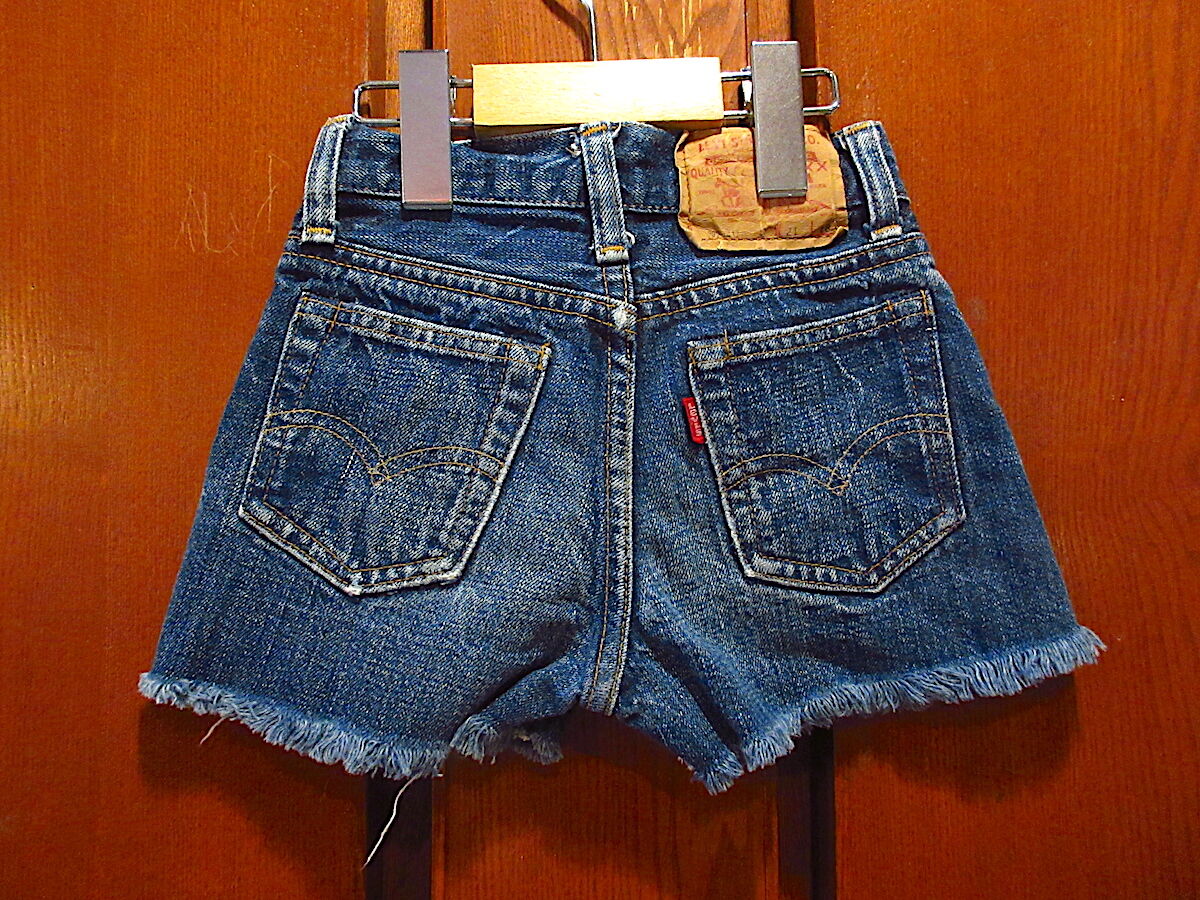 ビンテージ70's○Levi's 302-0117キッズカットオフデニムショーツ実寸