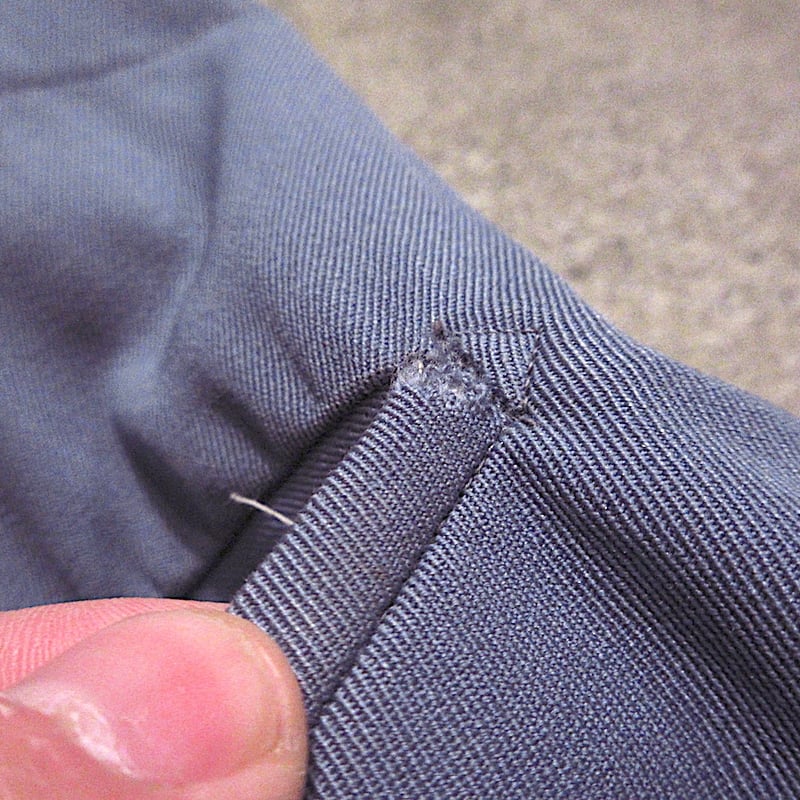 ビンテージ40's50's○ツータックウールギャバジンスラックスサックス