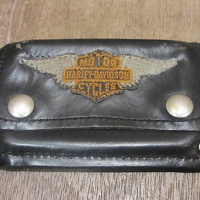 ビンテージ○HARLEY-DAVIDSONレザーバイカーズウォレット○260408z2-wlt