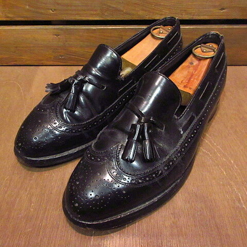 ビンテージ70's○○FLORSHEIM Royal Imperialウイングチップタッセルロ...