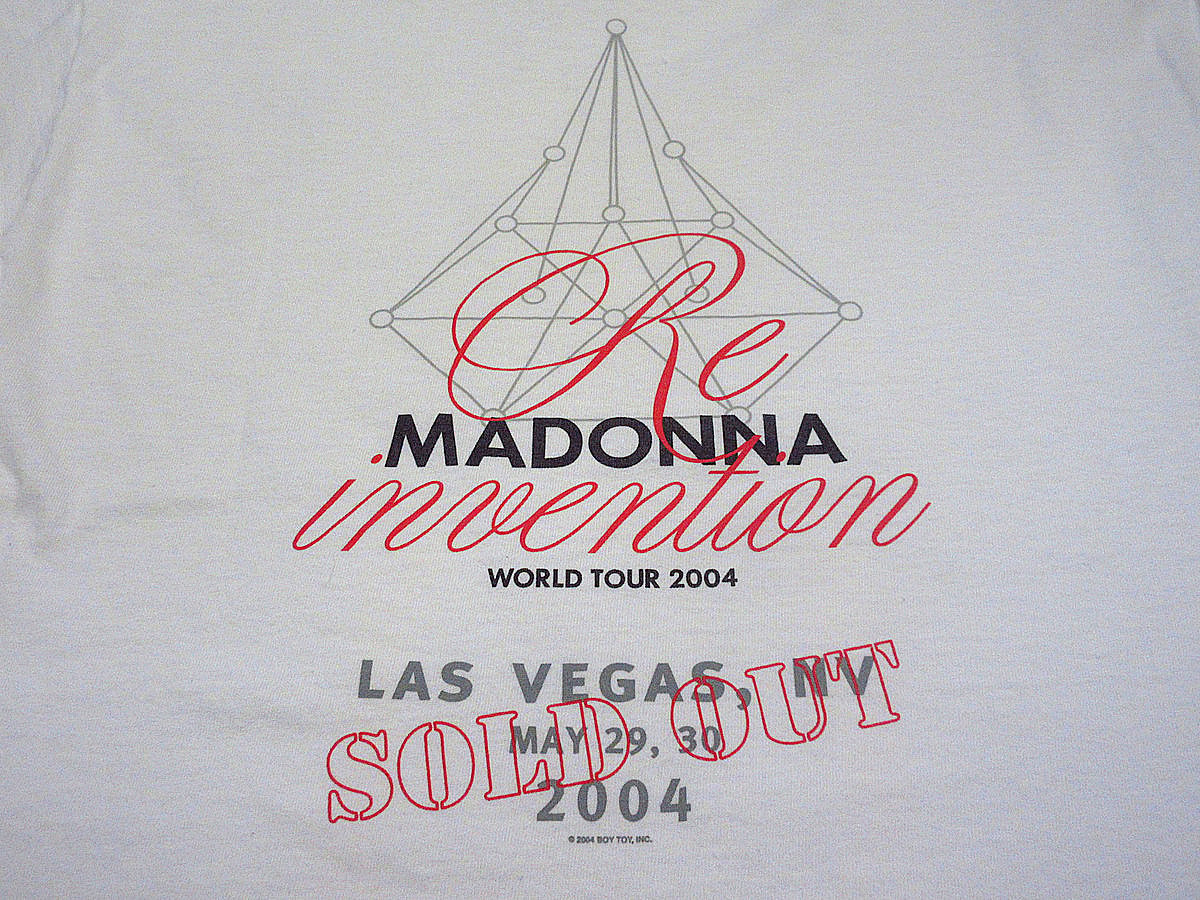 tonyトニー00s　Madonna　2004年　ツアーヴィンテージバンド ビンテージ2000's○MADONNA 2004年ワールドツアーTシャツ白size L○240