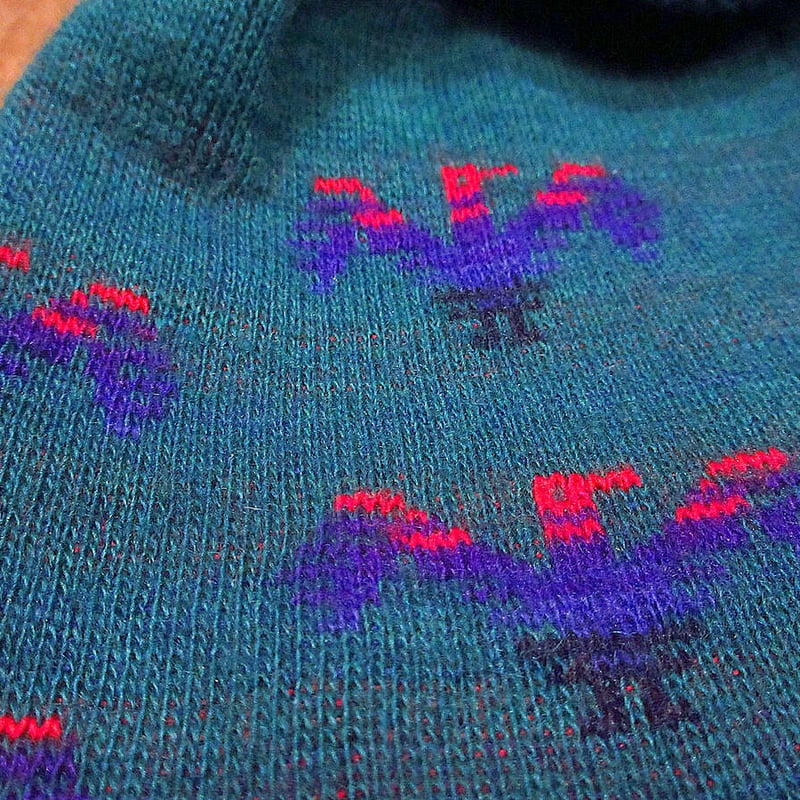 ビンテージ90's○Patagoniaキッズ サンダーバード総柄ニット帽