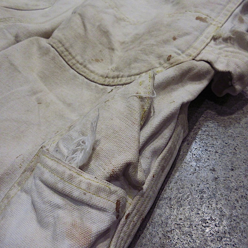 ビンテージ50's○PENNEY'Sエプロン付きダブルニーオーバーオール生成り