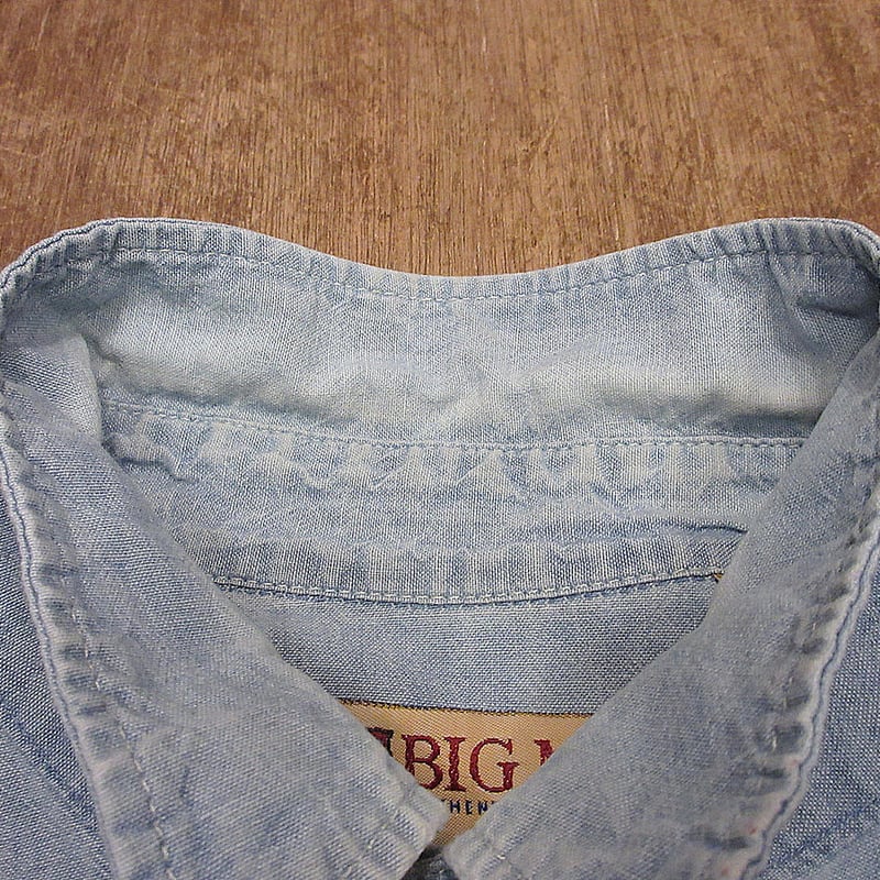ビンテージ90's○BIG MACシャンブレーシャツsize L○241014i1-m-lss