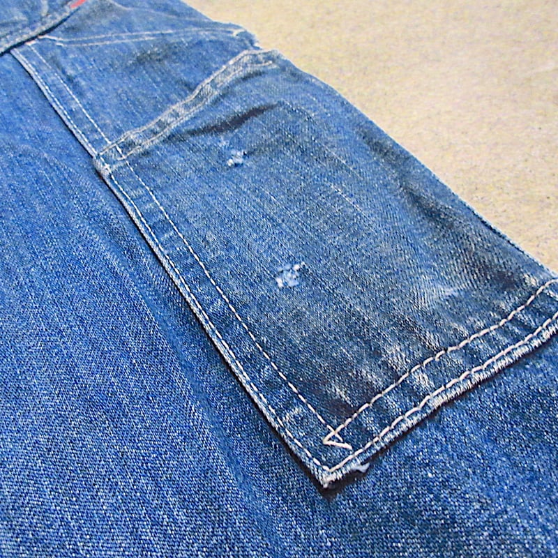 ビンテージ40's50's○POWR HOUSEデニムオーバーオール実寸W84cm○25081