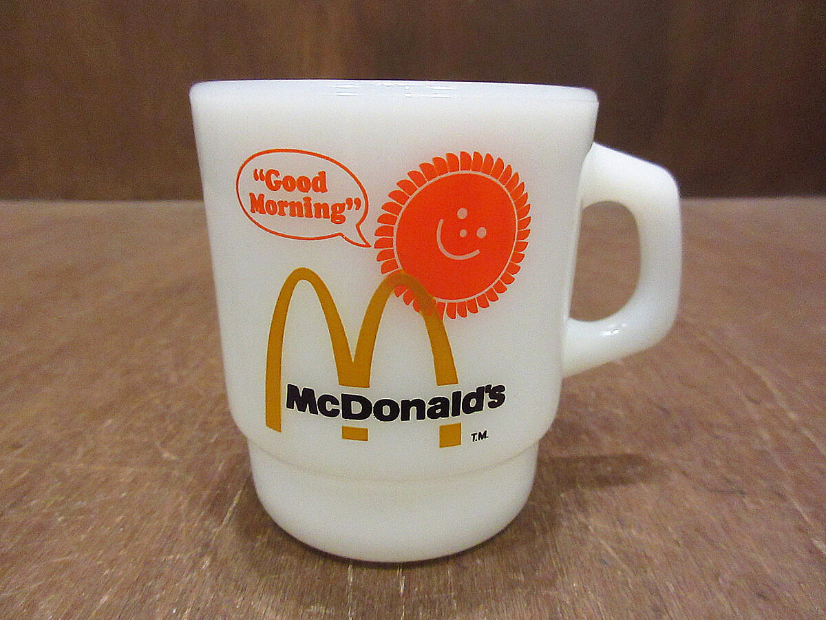 Fire King○McDonald's Good Morningスタッキングマグ○21080