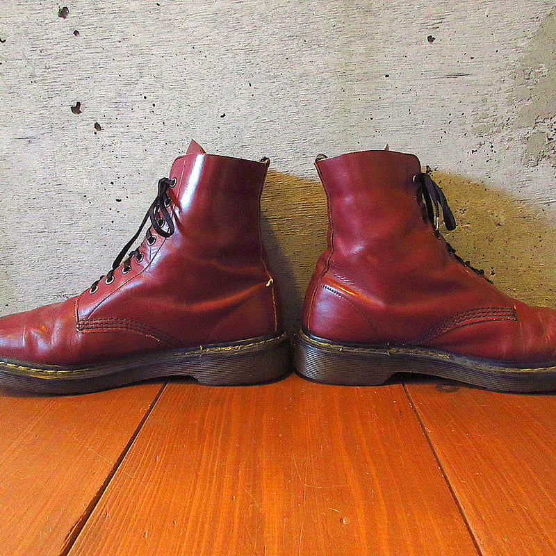 ビンテージ MADE IN ENGLAND Dr.Martens 8ホールブーツ チェリーレッ
