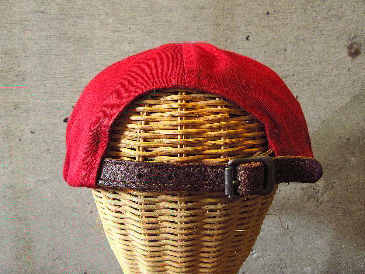 ビンテージ90's○Polo by Ralph Laurenポロベアコットンキャップ赤○240