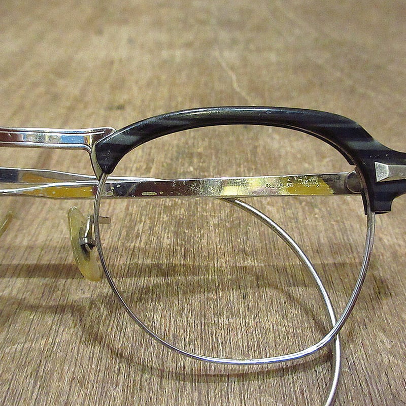 ビンテージ50's60's○B&L 10KGFサーモントブロー眼鏡○221109i7-eygl