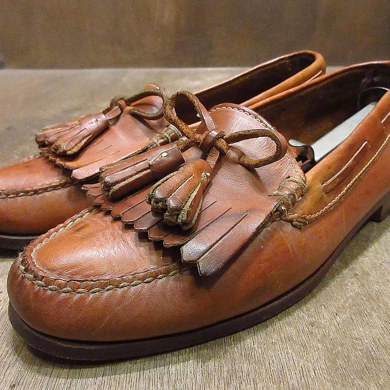 Cole Haan ブラウンタッセルローファー ビンテージ○COLE-HAANタッセルローファー茶size 9C○240303i2-m