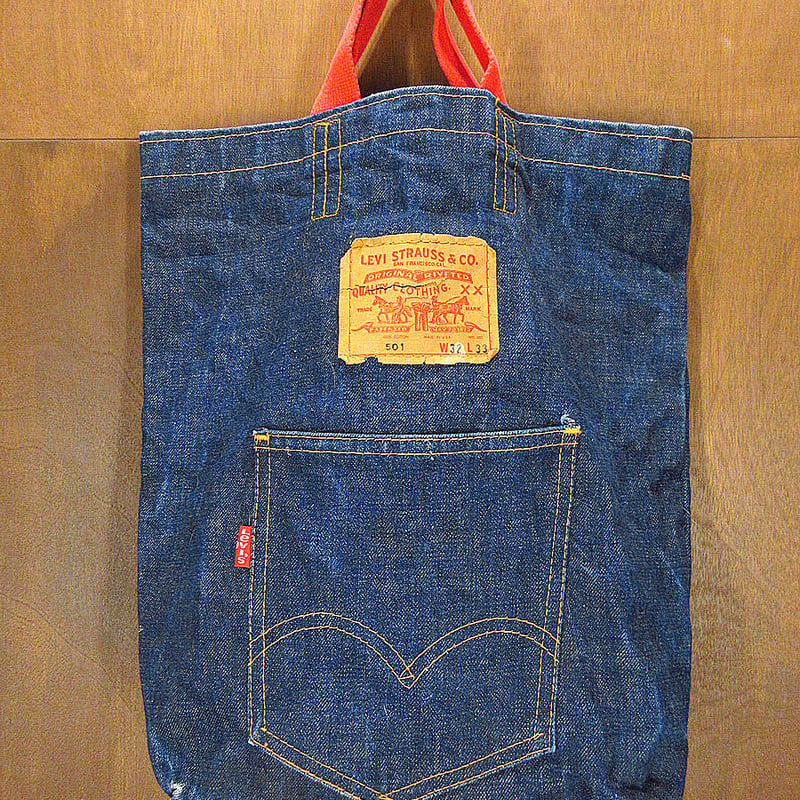 70's Levi's 66前期 now designs デニム トートバッグ - バッグ