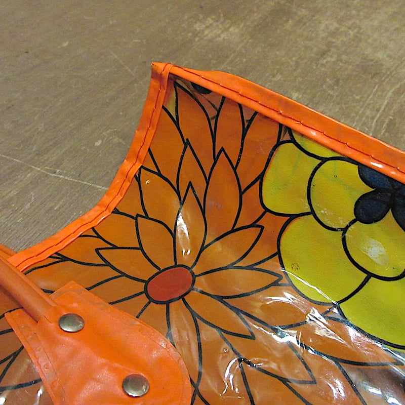 ビンテージ70's○レトロフラワービーチバッグ○250822z6-bag-ot花柄