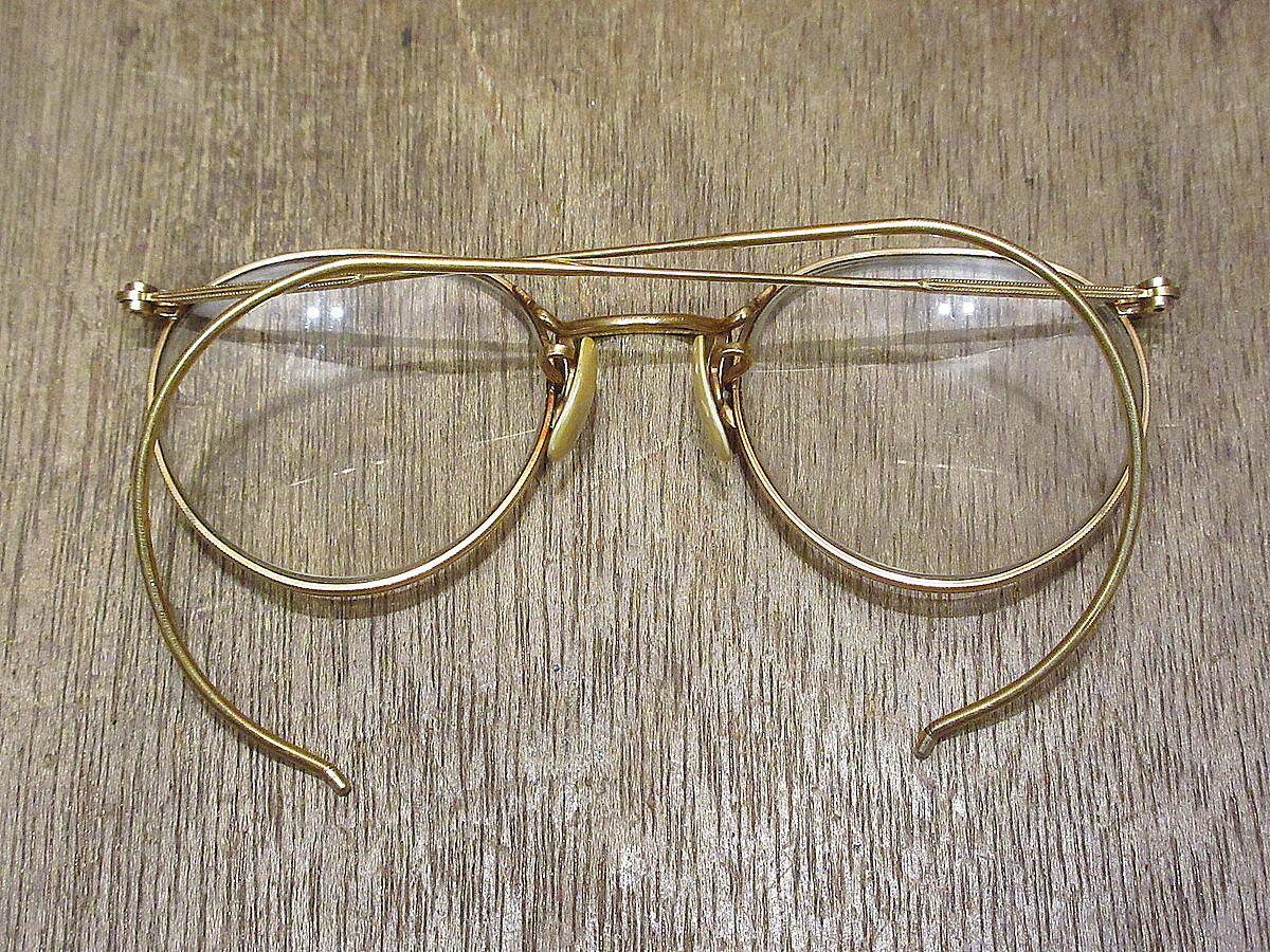 ビンテージ40's○American Optical HIBO 1/10 12KGF彫金ボスト...