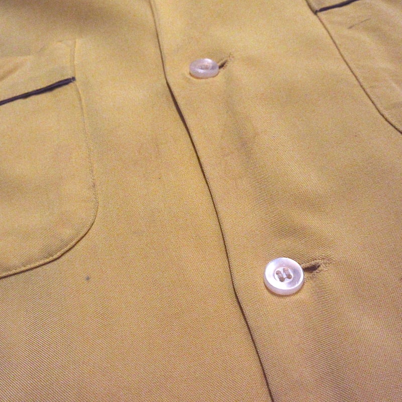 ビンテージ50's○Hilton刺繍入りボーリングシャツsize M