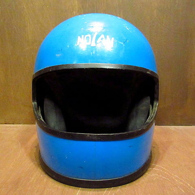 ビンテージ70's○NOLANフルフェイスヘルメット青 約58cm○200902n7-hlmt