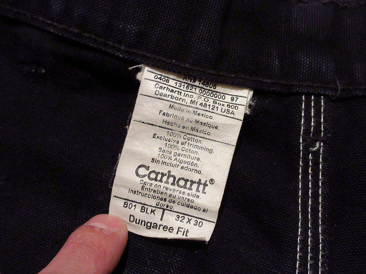 carhartt ダブルニー　YKK USA表記あり USA製 carharttカーハート ダブルニー ダック地 ペインター