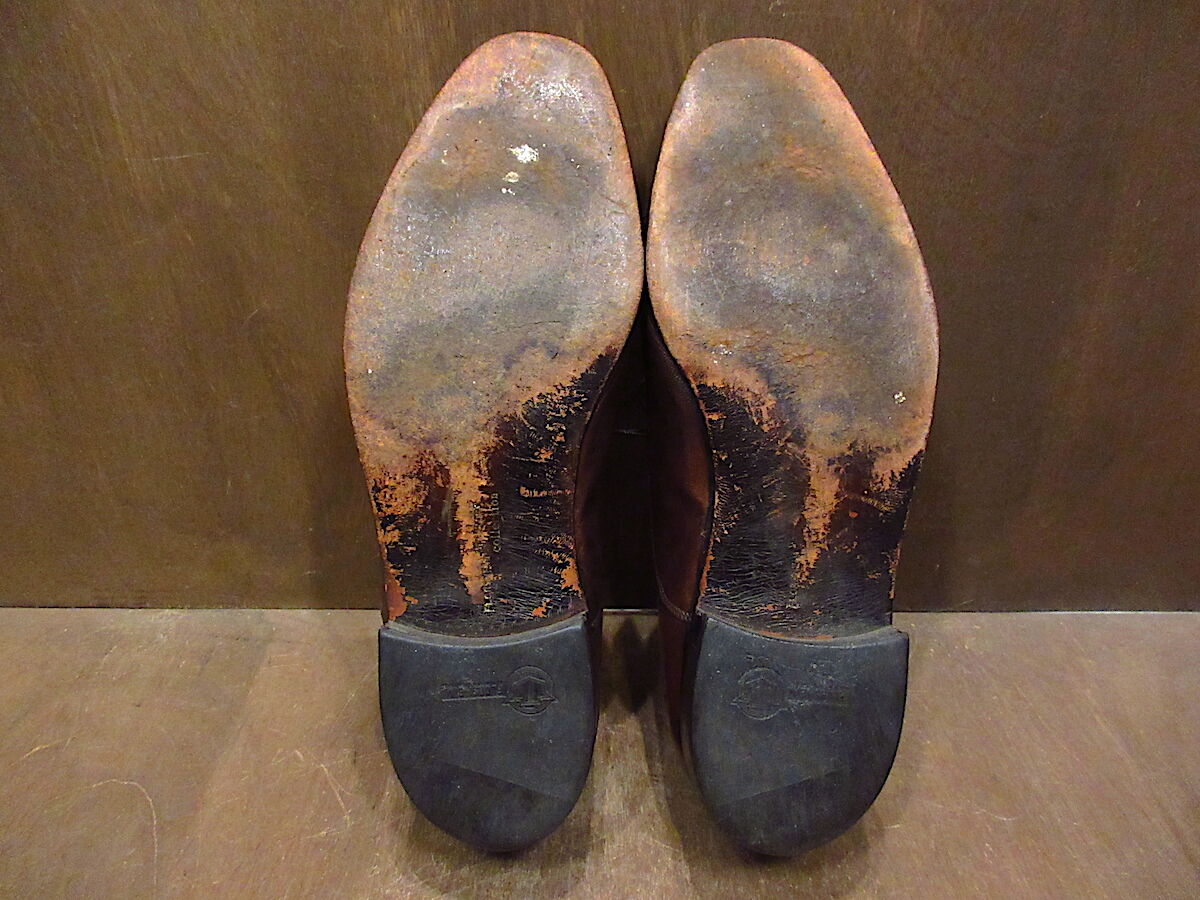 ビンテージ80's○FLORSHEIMストレートチップシューズ茶size 10 1 ビンテージ80's○FLORSHEIMストレートチップシューズ茶size 10 1