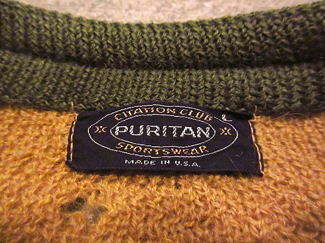 ビンテージ60's70's○PURITANモヘアカーディガンsize L ビンテージ60's70's○PURITANモヘアカーディガンsize L