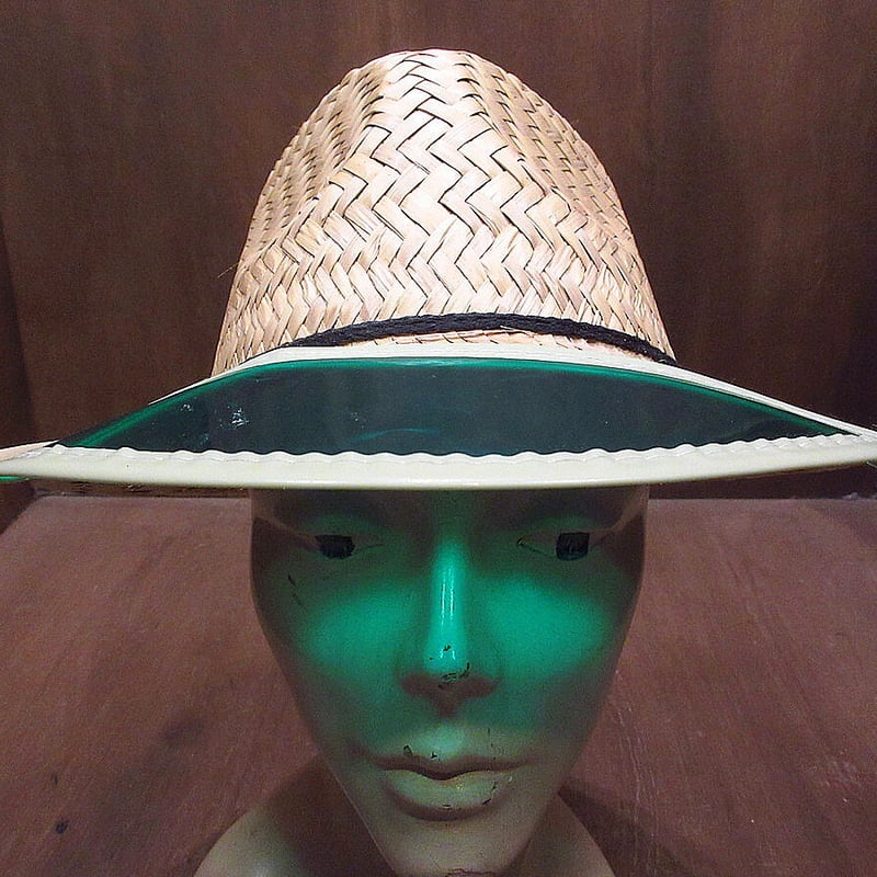 ヴィンテージ vintage トーク帽　帽子　ハット ビンテージ-70's○ストローハット○200612n4-m-ht-strメンズUSA