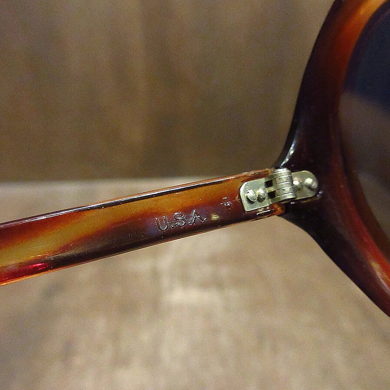 ビンテージ60's○foster grantべっ甲柄オーバルサングラス