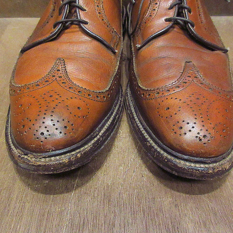 ビンテージ80's○MASONウイングチップシューズ茶size 9 1/2D ビンテージ80's○MASONウイングチップシューズ茶size 9 1/2D