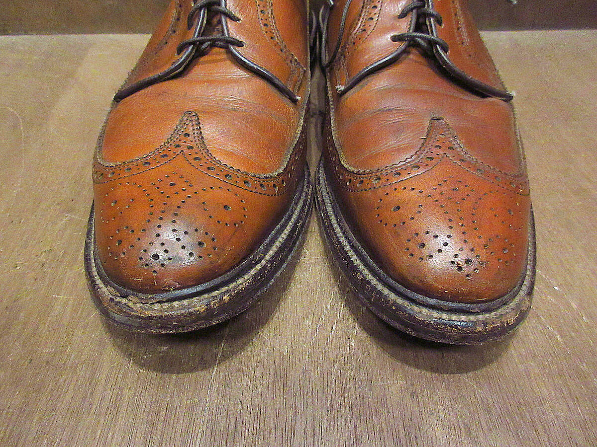 ビンテージ80's○MASONウイングチップシューズ茶size 9 1/2D ビンテージ80's○MASONウイングチップシューズ茶size 9 1/2D