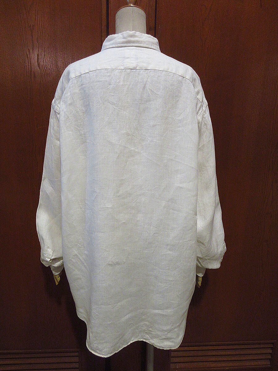 ビンテージ90's○Polo by Ralph Laurenリネンシャツ白size XL○21