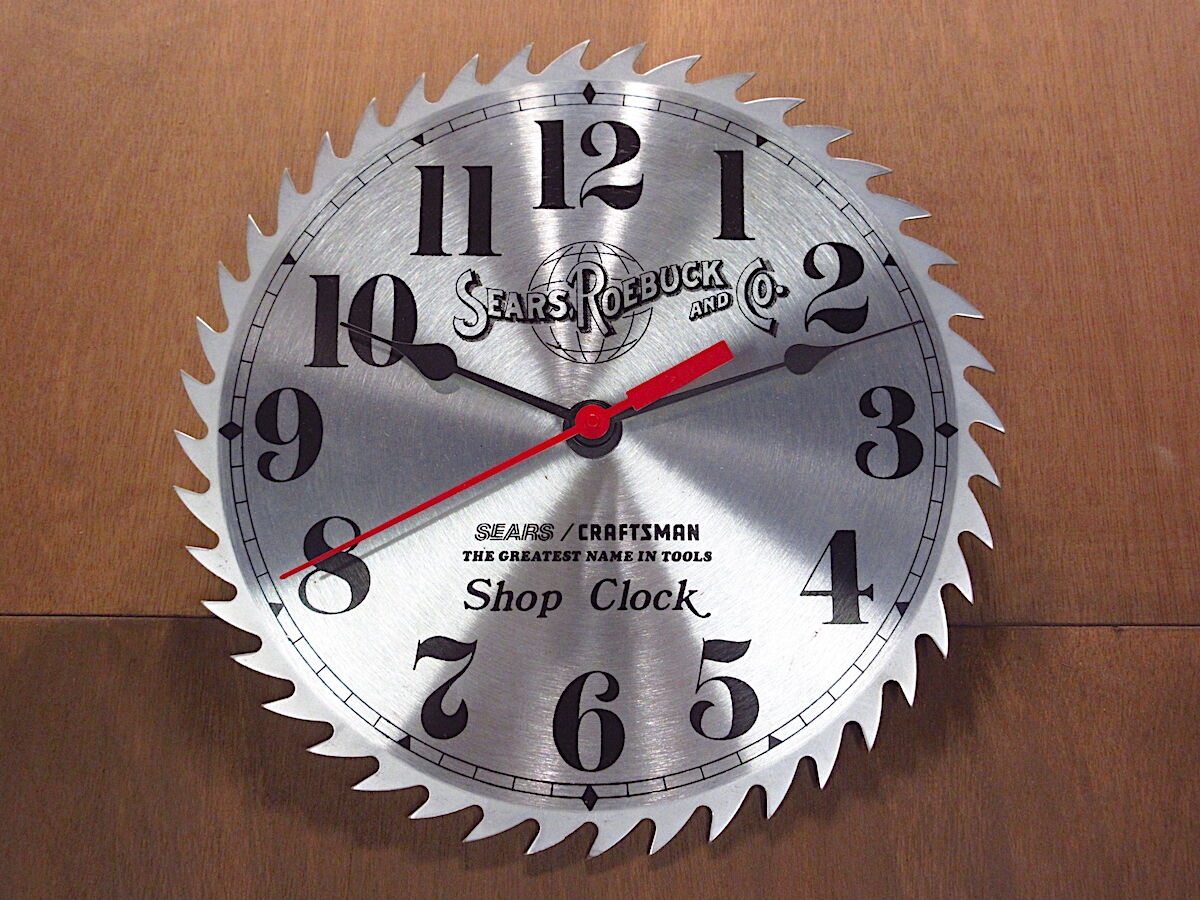 sears シアーズ　掛時計　ソーブレードクロック ビンテージ○SEARSソーブレードウォールクロック○220419i4-clk