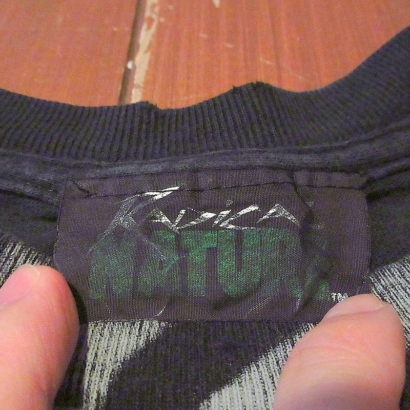 とても古いオリジナルプリントです。避暑地で撮られたもの ビンテージ90's○RADICAL NATUREゼブラオールオーバープリントT