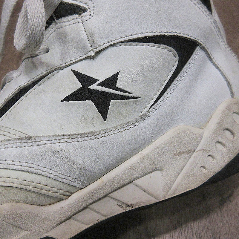 ビンテージ90's○CONVERSEバスケットボールシューズ白×黒○230906j4-m