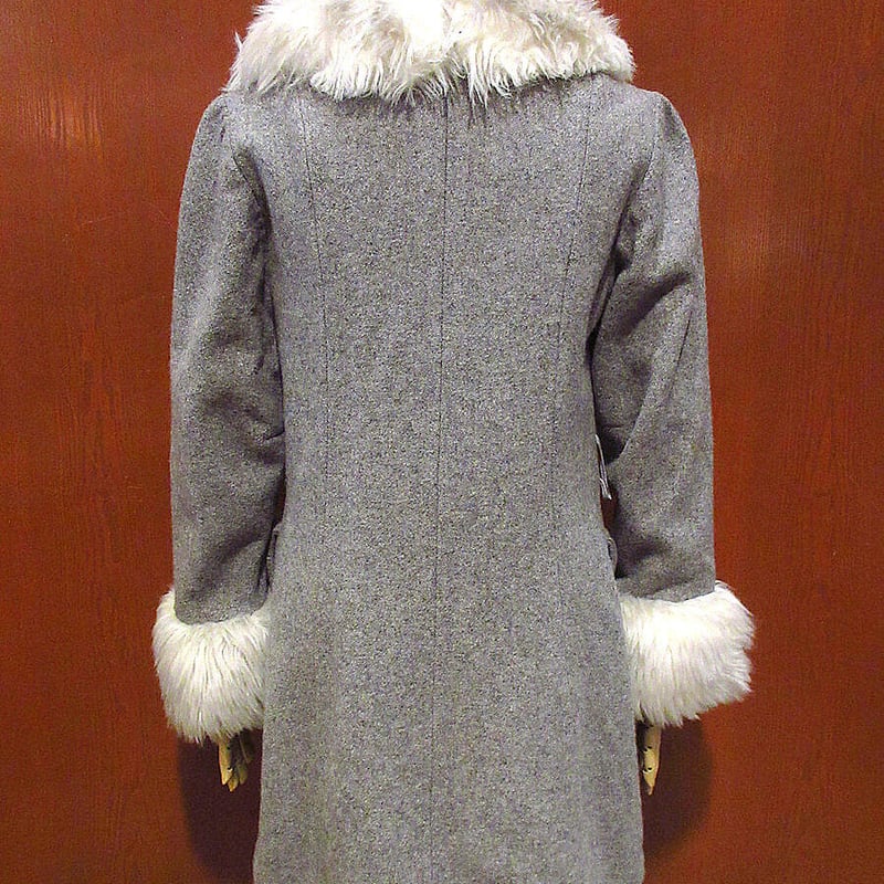 ビンテージ70's○Searsレディースフェイクファーショールカラー ビンテージ70's○Searsレディースフェイクファーショールカラー