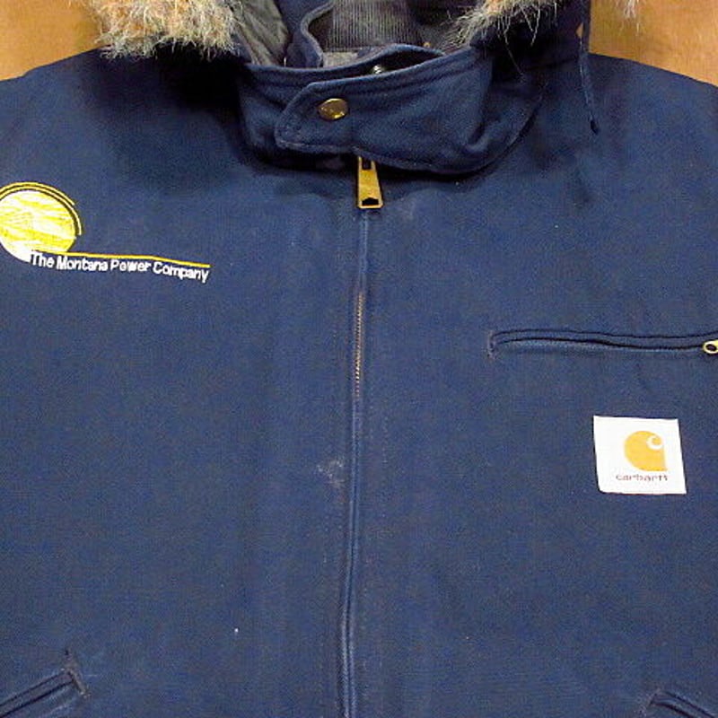 MADE IN U.S.A. Carhartt フード付きデトロイトジャケット紺 46○210