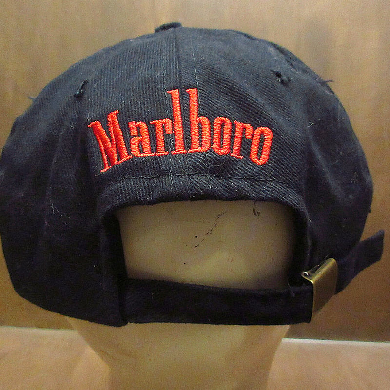 ビンテージ90's○Marlboro刺繍入りコットンキャップ黒×赤○210812k3-m ...