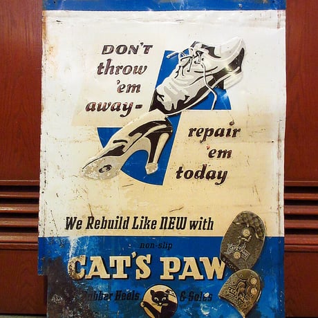 非売品　cat's pow 看板　アンティーク 非売品 cat's pow 看板 アンティーク 非売品 cat's pow 看板